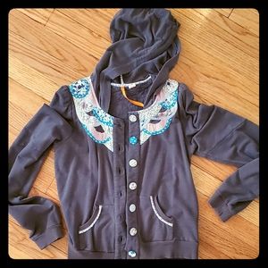 Anthro Saturday Sunday lightweight hooded shirt